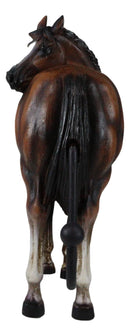 Set of 3 Rustic Western White Brown Chestnut Horses Hind Butt Coat Wall Hooks