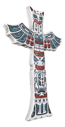 Tribal Native Indigenous Tiki Animal Totem Pole Wall Cross Decor Plaque