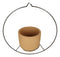 Modern Brown Clay Pot Wall Planter Pot Sconce With Round Wire Stand Holder