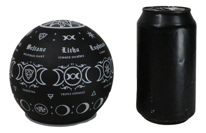 Pagan Calendar Wheel Of The Year Triple Moon Sacred Symbols LED Globe Light