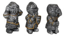 Three Wise Medieval Crusader Knights See Hear Speak No Evil Suit Of Armor Set