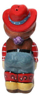 Western Cowgirl Kissing I Love Texas Sign Ceramic Salt And Pepper Shakers Set
