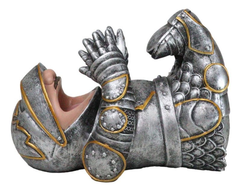Royal Knight Suit of Armor Wine Guzzler Holder Kitchen Decor Resin Figurine