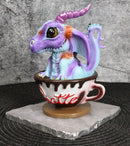 Fantasy Chocolate Latte with Eugene Baby Dragon In Beverage Saucer Cup Figurine