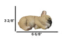 Realistic Adorable French Bulldog Dog Puppy Sleeping Figurine 6.75"Long