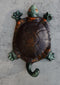 Nautical Sea Turtle Tortoise Cast Iron Rustic Verdigris Wall Hooks Set Of 2