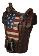Rustic Western Cowboy Horse American Flag Saddle Money Coin Savings Piggy Bank