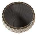 Glazed Pottery Ceramic Diamond Pattern Floral Grey Vase Planter Pot Gardening