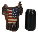 Rustic Western Cowboy Horse American Flag Saddle Money Coin Savings Piggy Bank