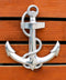 Nautical Ocean Marine Polished Aluminum Metal Ship Anchor Wall Decor Plaque 18"H