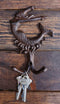 Set Of 2 Cast Iron Mermaid Ariel Above The Waves Rustic Double Wall Coat Hooks