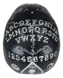 Wicca Black Paranormal Ouija Spirit Board Planchette Painted Skull Figurine