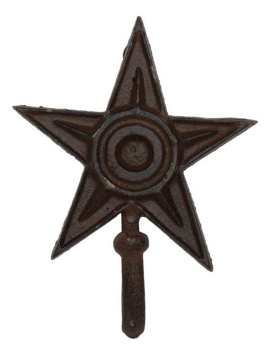 Pack Of 2 Rustic Western Lone Star Cast Iron Metal Wall Hooks Organizer Decor