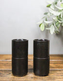 Set of 4 Kokuyo Black Minimalist Porcelain 1.25oz Ochoko Yuzu Sake Cups