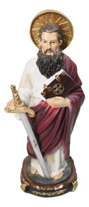 Christian Apostle Saint Paul Evangelist With Sword of The Spirit Figurine 8"H