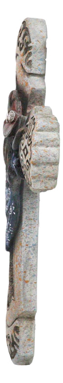 Rustic Country Western Highland Cow with Cowboy Hat and Scarf Wall Cross Decor