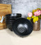 Pack Of 6 Modern Ridged Matte Black Melamine Deep Ramen Soup Pasta Bowls 46oz
