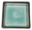 Set Of 6 Midori Kannyu Crackle Green Ceramic Square Condiment Sauce Dishes 2oz