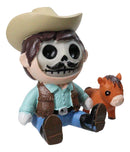 Furry Bones Cowboy Hillbilly the Skelly With Pony Skeleton Figurine Furrybones