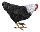 Rustic Western Country Iowa Blue Spotted White Breast Rooster Chicken Figurine