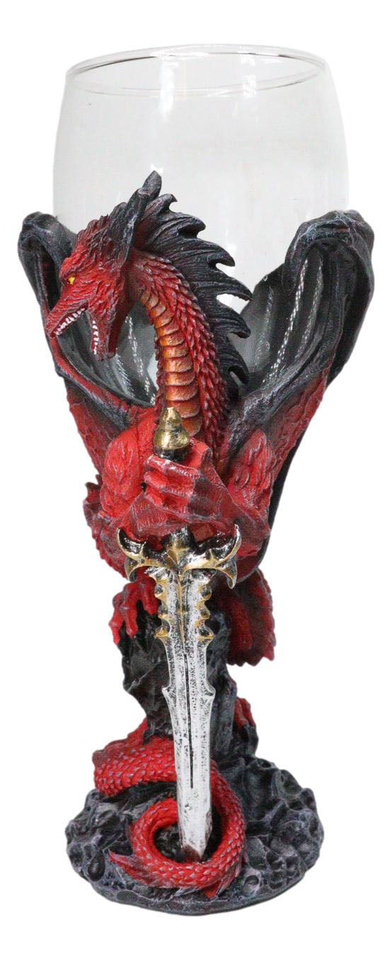 Ruth Thompson Elemental Dragon Widow Blade Sword Glass Wine Goblet Chalice Cup