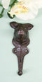Pack Of 2 Cast Iron Farmhouse Rustic Pig Head Wall Coat Keys Leash Hats Hook