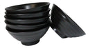 Pack Of 6 Black Kokuyo Ceramic Collection Large Ramen Soup Dinner Bowl 40oz