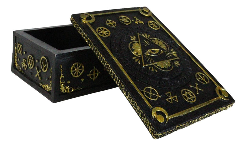 Astrology Psychic Eye Of Providence Sacred Symbols Wicca Tarot Cards Trinket Box
