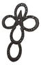 Set Of 2 Cast Iron Rustic Western Horseshoes And Lone Star Christian Wall Cross