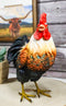 Rustic Western Country Farm White Breasted Chicken Rooster Figurine
