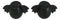 Black Bat Wings Silhouette Abstract Ghost Bats Ceramic Salt And Pepper Shakers