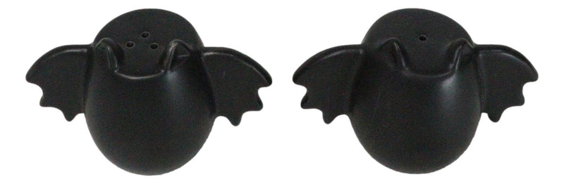 Black Bat Wings Silhouette Abstract Ghost Bats Ceramic Salt And Pepper Shakers