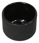 Black Modern Cylindrical Japanese Tetsubin Style Cast Iron Tea Cups Set of 4