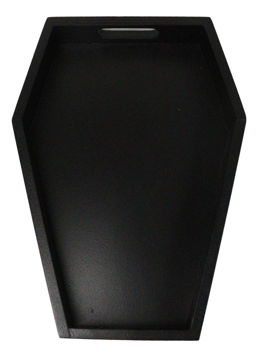 Gothic Dark Arts Spooky Vampire Coffin Trinket Jewelry Tray With Handles 9.5" L