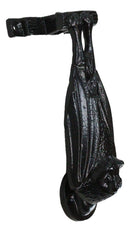 Cast Iron Rustic Black Creature Of The Night Nocturnal Bat Sleeping Door Knocker