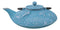 Turquoise Blue Auspicious Koi Fishes Cast Iron Tetsubin Teapot With Enamel Liner