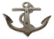 Sleek Aluminum Nautical Coastal Sea Sailor Ship Anchor 2-Peg Double Wall Hooks