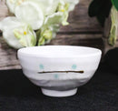 Set of 6 Contemporary Yukino Hana Snow Melamine Round Rice Miso Soup Bowls 10oz