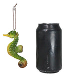 Set Of 6 Green Seahorses Ocean Marine Beach Wall Hanging Decor Tree Ornaments