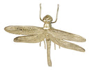 Medium Gold Leaf Resin Modern Dragonfly Wall Sculpture Or Tabletop Decoration 8"