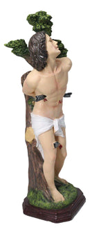 Christian Martyr Roman Soldier Saint Sebastian Pierced By Arrows Figurine 12"H