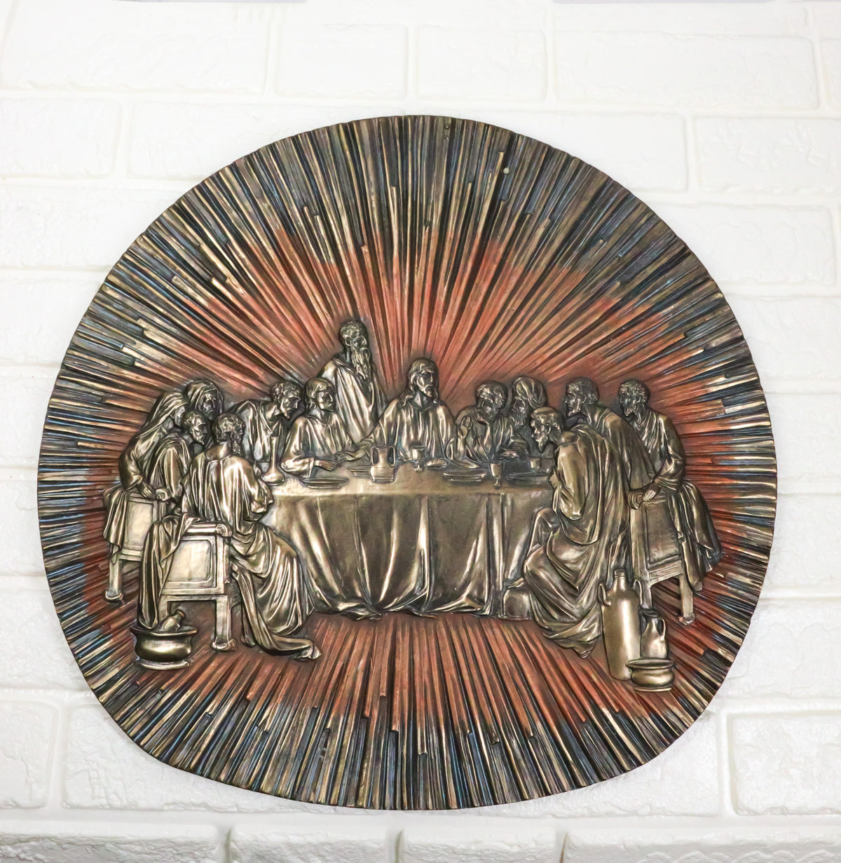 Da Vinci The Last Supper of Jesus and Disciples Wall Decorative Relief Figurine