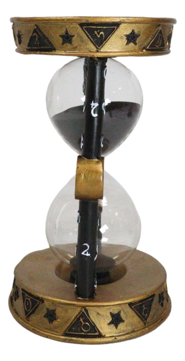 Wicca Metaphysical Sacred Symbols Astrology Zodiac Invertible Glass Sand Timer