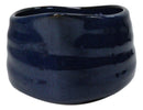 Glossy Navy Blue Ceramic Japanese Matcha Green Tea Bowl Whisk & Scoop Set