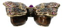Brown Monarch Butterfly Pewter Austrian Crystals Bejewelled Trinket Jewelry Box
