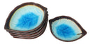 Pack Of 6 Blue Sky Aozora Kannyu Ceramic Leaf Shaped Sauce Condiment Dishes 2oz