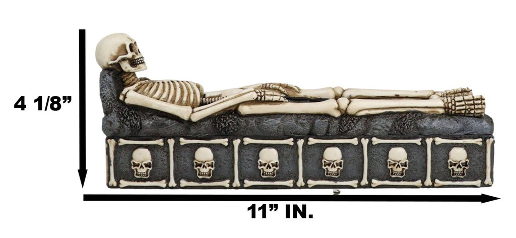 Skeleton Rested Bone Chilling Skeleton Rest In Peace Tomb Graveyard Incense Stick Hold ...
