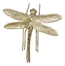 Small Gold Leaf Resin Modern Dragonfly Wall Sculpture Or Tabletop Decoration 7"