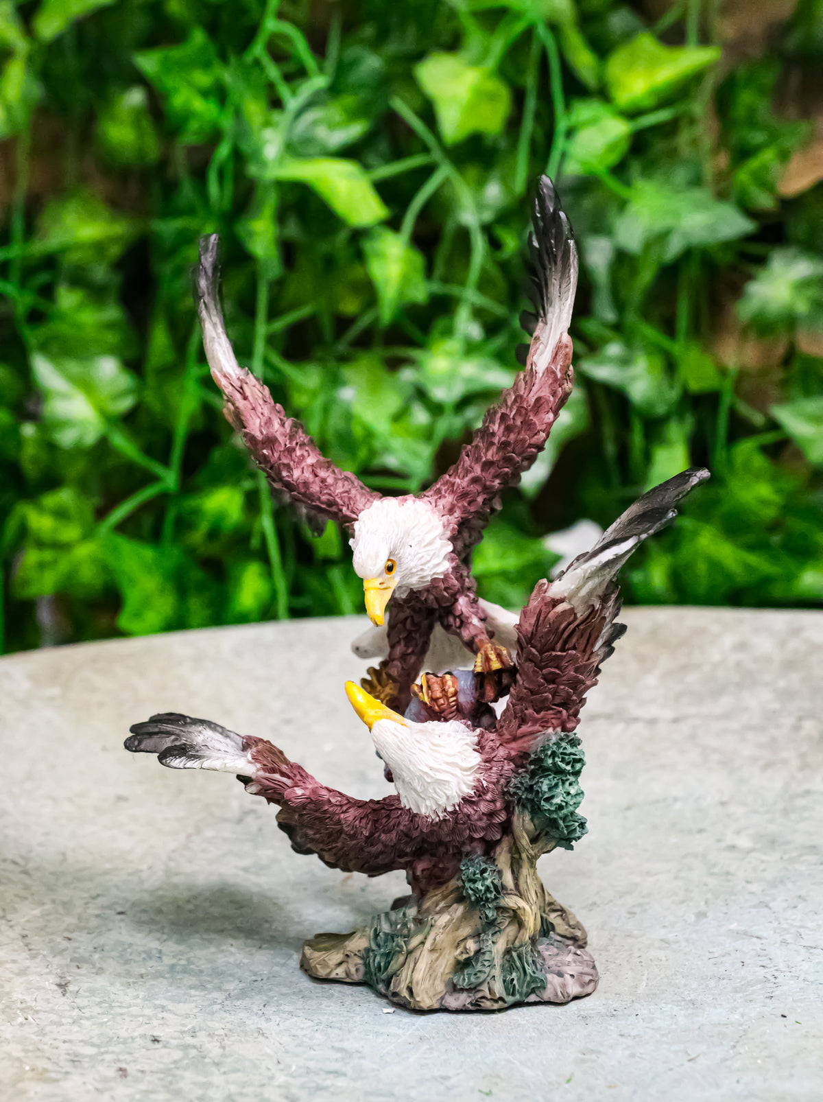 Wild Heritage Bald Eagles Fighting Figurine 2 American Eagles in Mid-Air Battle