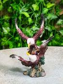 Wild Heritage Bald Eagles Fighting Figurine 2 American Eagles in Mid-Air Battle